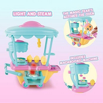 CRY BABIES MAGIC TEARS CARRETTO DEI DOLCI MAGICO di Coney - Mini giocattoli per bambole da collezione e carrello da forno con vapore e luce