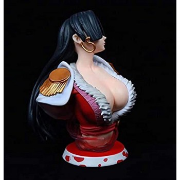 HYM Anime Pirate Busto Femmina Imperatore Busto Busto Boa Luffy Model Decorazione Regalo 17cm