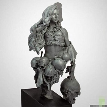 Risjc 1/10 Busto in Resina Personaggio Busto Bianco Modello Fantasy Female Warrior Model Kit // N00341