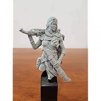 Risjc 1:12 Modello di Busto di Donna guerriera in Resina Non assemblato Kit Modello di Busto Non Verniciato // N05541