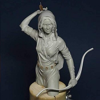 Splindg 1/10 Resin Busto Model Ancient Female Archer Warrior Character White Model Kit Unassembled // K89177