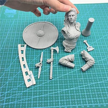 Splindg 1/10 Resin Character Busto Model Ancient Viking Female Chief Unassembled Unpainted Model Kit // K73886