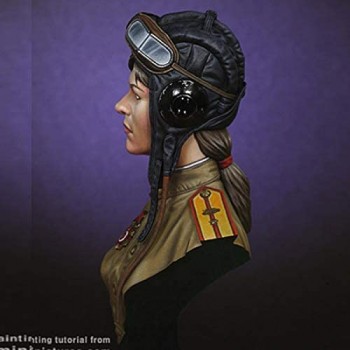 weizhang 1/10 della seconda Guerra Mondiale Femminile Air Force Tema Militare Figura in Resina Busto GK Non Dipinto nessun Colore