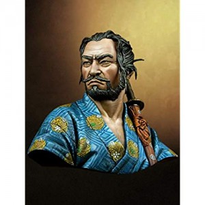 weizhang 1/10 Kit in Miniatura del Modello in Resina del Busto del Samurai Giapponese Antico Non assemblato e Non Verniciato