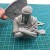 weizhang 1/10 - Kit per busto in resina modello Crusader Warrior non assemblato e non verniciato