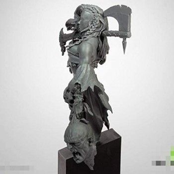 weizhang 1/10 resina modello busto guerriero e scheletro smontato kit non dipinto