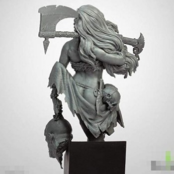 weizhang 1/10 resina modello busto guerriero e scheletro smontato kit non dipinto