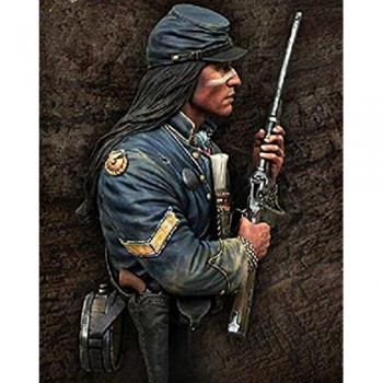 weizhang Kit Modello di Busto in Resina 1/10 Soldato della Guerra Civile Non assemblato e Non Verniciato