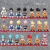 21 Pz / Lotto Dragon Ball Z Goku Gogeta Vegeta Frieza Vegeth Super Saiyan God Fight PVC Figure Anime da Collezione Modello 7-8 cm