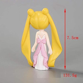 6 PZ Sailor Moon Action Figure Animate Caratteri animati Scultura Statua Modello Giocattoli - Decorazioni per dolci figure regali anime Giocattoli Giocattoli Kit modello