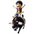 Anime Cartoon One Piece in Sella a Un Toro Rufy Statua Personaggio Rufy Figura GK Modello Decorazione Regalo Statua Collettore Scultura in PVC Artigianato 13 CM