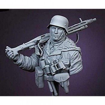 DJXM Modello di Scultura in Resina 1/10 Tema Militare del 1943 Busto di Soldato GK in Miniatura Kit Non assemblato e Non Verniciato