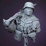 DJXM Modello di Scultura in Resina 1/10 Tema Militare del 1943 Busto di Soldato GK in Miniatura Kit Non assemblato e Non Verniciato
