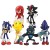 LJXGZY 6 pezzi / set Sonic Shadow Tails Personaggi animali Collezione modello PVC Anime Fans Regalo Figura Scultura Collezione modello di decorazione Regalo di compleanno Statua