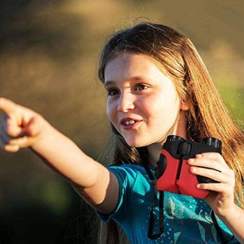 Bambini Binocolo Esterno Portatile Prova Mini Compatto Shock Binoculare Per Il Bird Watching Natura Esplora Viaggio Camping Giochi All\'aperto Red