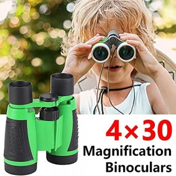 MWKL Binocoli Compatto per Bambini Telescopi Binoculari Impermeabili di Alta qualità 4x30 con Obiettivo Ottico E Bussola per Bambini I Migliori Regali Giocattolo