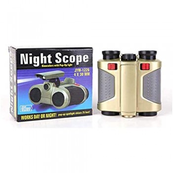 H.Slay Telescopio binoculare 4X30 telescopio per Visione Notturna a Bassa luminosità Giocattolo educativo per Bambini Illuminato