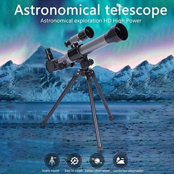 IW.HLMF Telescopio astronomico Portatile e Potente 20x-40x Facile da Montare e Utilizzare Ottimo per Bambini e Principianti. Telescopio per la Luna