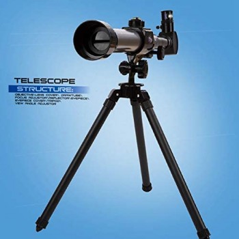Telescopio educativo per Bambini Giocattolo per Guardare Lo Spazio astronomico con Principianti Portatili di Astronomia a treppiede