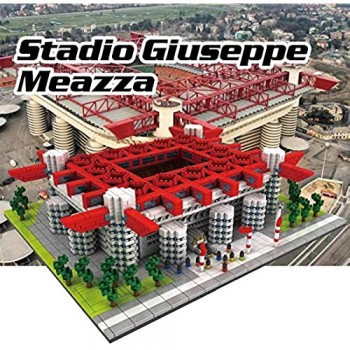 Atomic Building Stadio Giuseppe Meazza - Stadio San Siro di Milano. Modello da assemblare con nanoblocchi. più di 3800 Pezzi