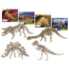 Bada Bing Set di 4 puzzle in legno naturale per bambini 3D con scheletro di dinosauro per bricolage e costruzione 45