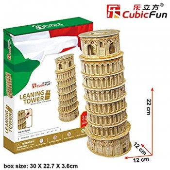 Cubic Fun MC053H - 3D Puzzle La Torre di Pisa Italia 12x12x30 cm