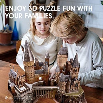 CubicFun Puzzle 3D Harry Potter Hogwarts Castello Scuola di Stregoneria e Magia Kit di Modellismo Grande Architettura Modello Buon Regalo per Adulti 197 Pezzi