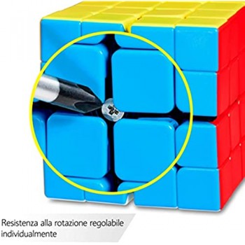 CUBIDI® Magic Cube 4x4 - Tipo Sydney - Senza Adesivi - Speedcube 4x4x4 con Caratteristiche Ottimizzate per lo Speed Cubing - Magic Cube per Principianti ed Esperti
