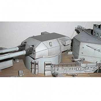 ELVVT 90 cm tedesco corazzata Bismark G182 Modello Nave da guerra a mano 3D Origami Modello ad alta difficoltà a mano fai da te puzzle regalo giocattolo della decorazione for i ventilatori militari Ba