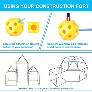 EXTSUD Costruzione Giocattolo Bambini Kit 90 Pezzi Gioco Costruzioni Castelli Tenda Razzo Torre Fai da Te 3D Puzzle per Bambini Più di 3 Anni