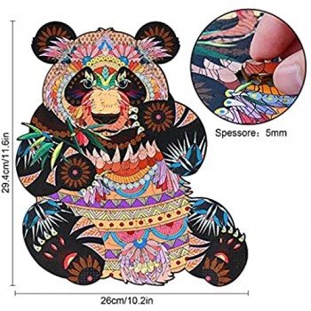 GOLDGE Puzzle in Legno di Animali A4 Pezzi di Puzzle di Forma Unica Puzzle Animali Colorati 3D per Adulti e Bambini Miglior Regalo per Puzzle di Decorazione Domestica