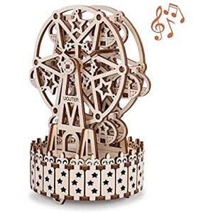 GuDoQi Puzzle 3D Legno Modellini Ruota Panoramica con Musica da Costruire Costruzioni Legno Meccaniche Kit Fai da Te Creativo per Modellismo Idee Regalo Uomo e Donna Passatempi per Adulti