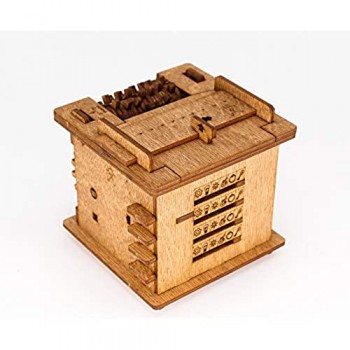 iDventure Cluebox - 60 min Escape Room in una scatola. Schrödingers Cat. Puzzle 3D in legno di cervello Teaser. Gioco di logica scatola.