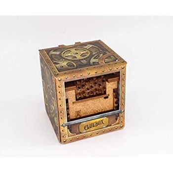 iDventure Cluebox - 60 min Escape Room in una scatola. Schrödingers Cat. Puzzle 3D in legno di cervello Teaser. Gioco di logica scatola.