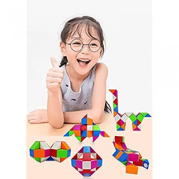 iLink Magic Snake 48 segmenti Puzzle-Serpente Magico Cubo Puzzle-Giocattoli del Serpente di -Bomboniere per Feste di Compleanno per Bambini(Arcobaleno*1)