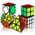 KidsPark Cubo Magico Speed Cube Set 2x2 3x3 Pyramid Pyraminx Megaminx Skew Magic Cube Adesivo in PVC Liscio Pacchetto 3D Magic Puzzle Cube per Bambini e Adulti Confezione da 5