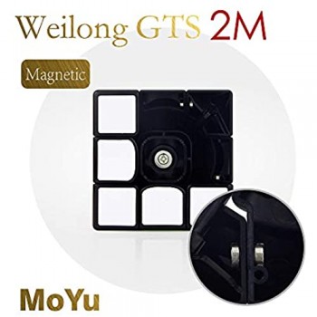 Magic Cube 3x3x3 MOYU WEILONG GTS2M Speed Magnet Competition Cube With Gift Bag | Dingze (Black)