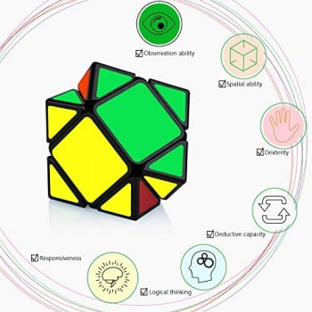Maomaoyu Skewb Cube velocità Cubo Magico Regali di Natale per Adulti e Bambini（Nero）