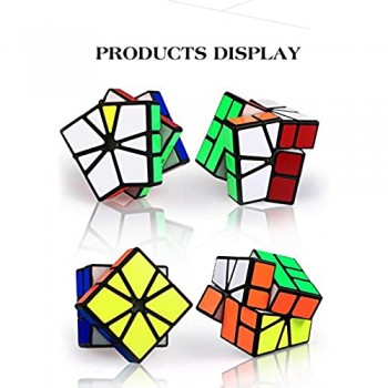 Maomaoyu Square 1 Cube velocità Square One Cube Cubo Magico Regali di Natale per Adulti e Bambini（Nero）