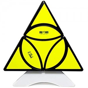 OJIN MO Fang GE Piramide di Yuanpan Triangolo Irregolare Puzzle a tetraedro a Quattro Assi Puzzle con cubo Pyraminx Puzzle con cubo Liscio Puzzle con Un treppiede cubo (Nero)