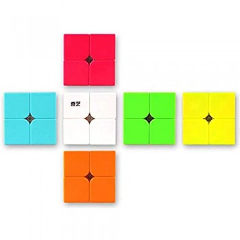 OJIN Qidi S 2x2 Cube 2 Strati 2x2x2 cubo velocità Puzzle cubo Liscio Giocattolo cubo di tornitura (Senza Adesivo)
