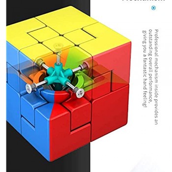 Oostifun MoYu MoFang JiaoShi Meilong KuiLei Cube Cubing Classroom Meilong Puppet Puzzle Cube multicolore con un cubo treppiede (Style-1)