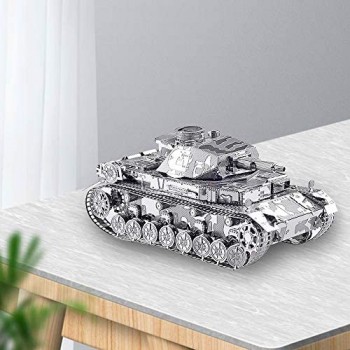 Piececool Kit Modello in Metallo - IV Tank Puzzle 3D in Metallo per Adulti