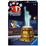 Ravensburger 12596 - Statua della Libertà Puzzle 3D Building Night Edition