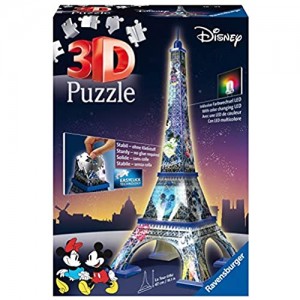 Ravensburger Italy- Disney Classics Tour Eiffel Puzzle 3D Building Night Edition 12520