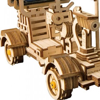 ROKR Energia Solare Giocattolo Set-STEM Toys-Kit di Puzzle in Legno 3D-Kit di Costruzione Modello Meccanico per Adolescenti e Adulti (Moon Buggy)