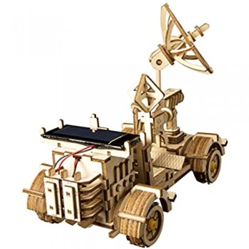 ROKR Energia Solare Giocattolo Set-STEM Toys-Kit di Puzzle in Legno 3D-Kit di Costruzione Modello Meccanico per Adolescenti e Adulti (Moon Buggy)