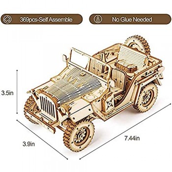 Travel Pillows Puzzle in Legno 3D Kit Modello Jeep in Legno Modelli Assemblati Migliori Giochi Fai-da-Te in Legno Giochi per Adulti E Bambini Puzzle Cabriolet in Legno