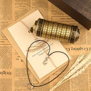 TUPARKA Da Vinci Code Mini Cryptex Puzzle Box San Valentino Interessante Scatola segreta Creativa Compleanno Romantico per Le Sue Donne (Bronzo)