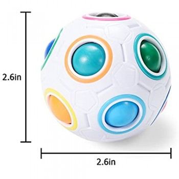 Twister.CK 2 PCS Magic Rainbow Ball Sfidante Puzzle Cubo Agitarsi Giocattolo 3D Intelligenza Sfera di Calcio Stile Stress Alleviare Sfera per Bambini